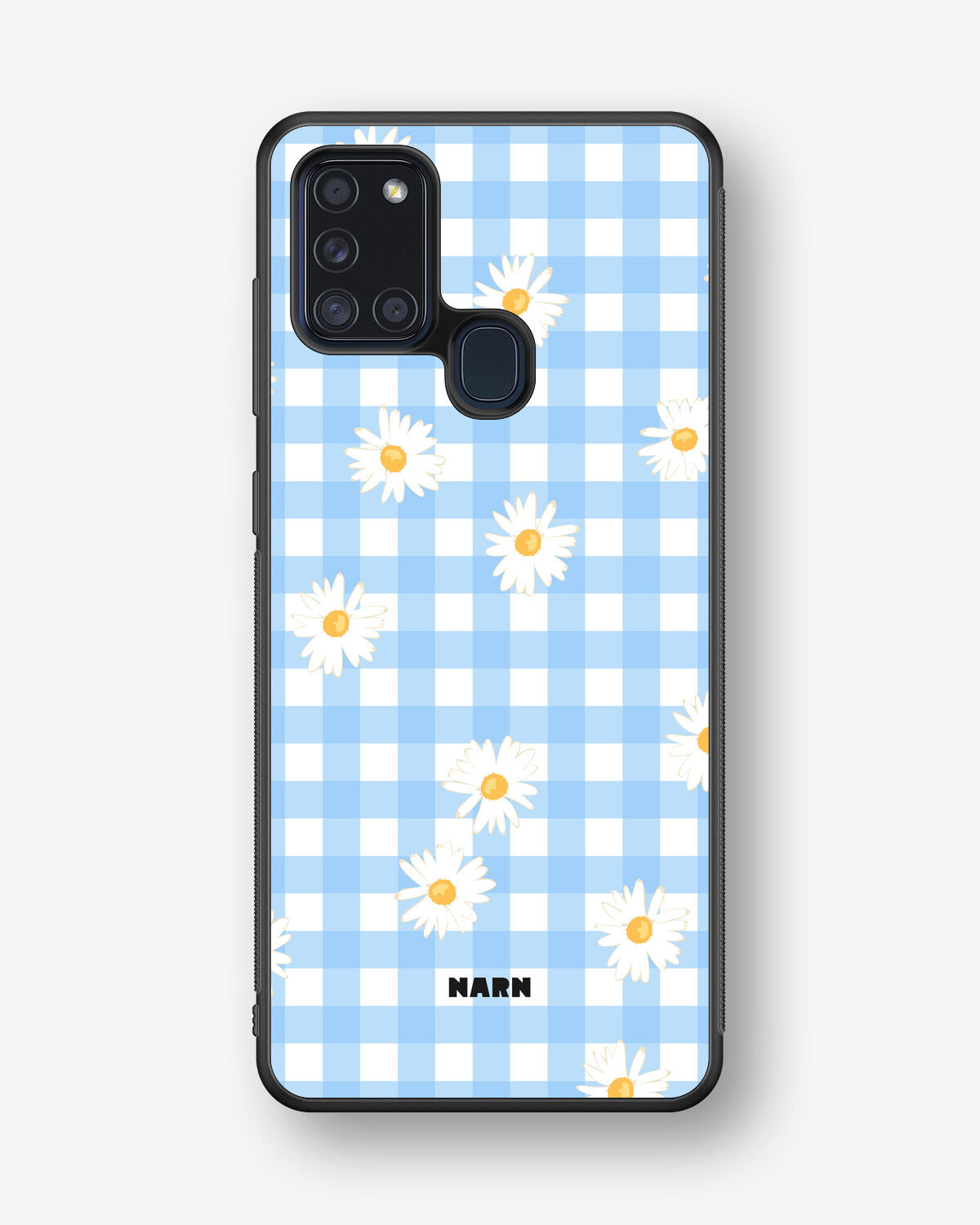 Samsung Galaxy A21s Hard Case – Blue Daisies - View 1