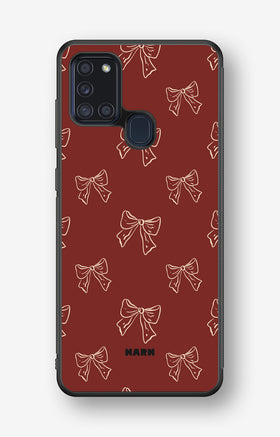 Samsung Galaxy A21s Hard Case – Cherry Bows - View 1