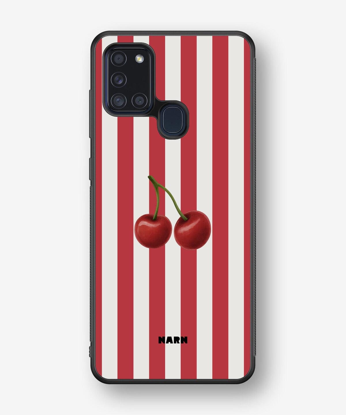 Samsung Galaxy A21s Hard Case – Cherry Stripes - View 1
