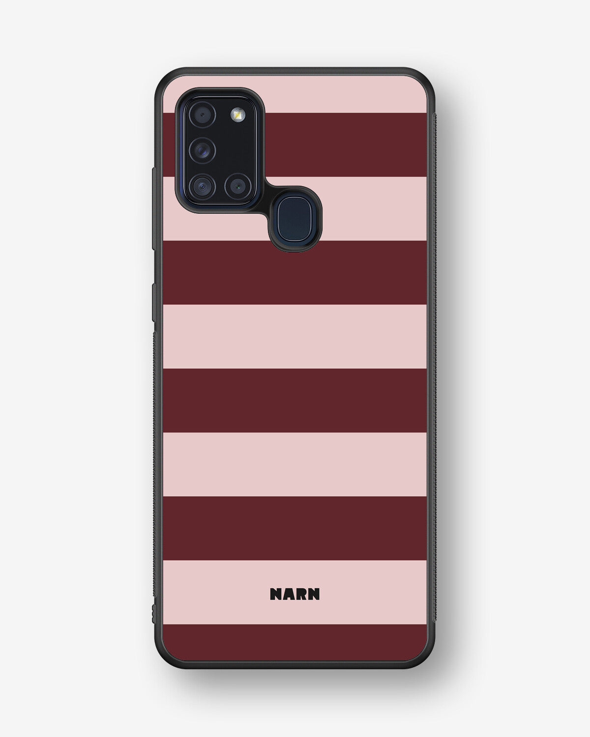 Samsung Galaxy A21s Hard Case – Cranberry Stripe - View 1