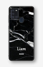 Samsung Galaxy A21s Hard Case – Custom - Black Marble - View 1
