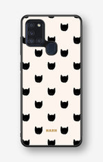 Samsung Galaxy A21s Hard Case – Kitty Dots - View 1