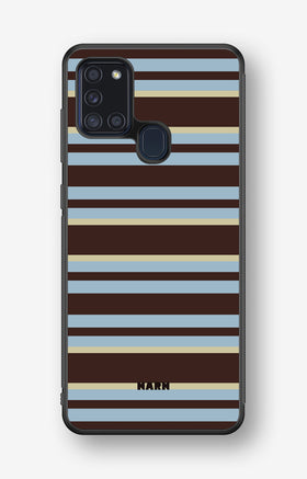 Samsung Galaxy A21s Hard Case – Latte Lines - View 1