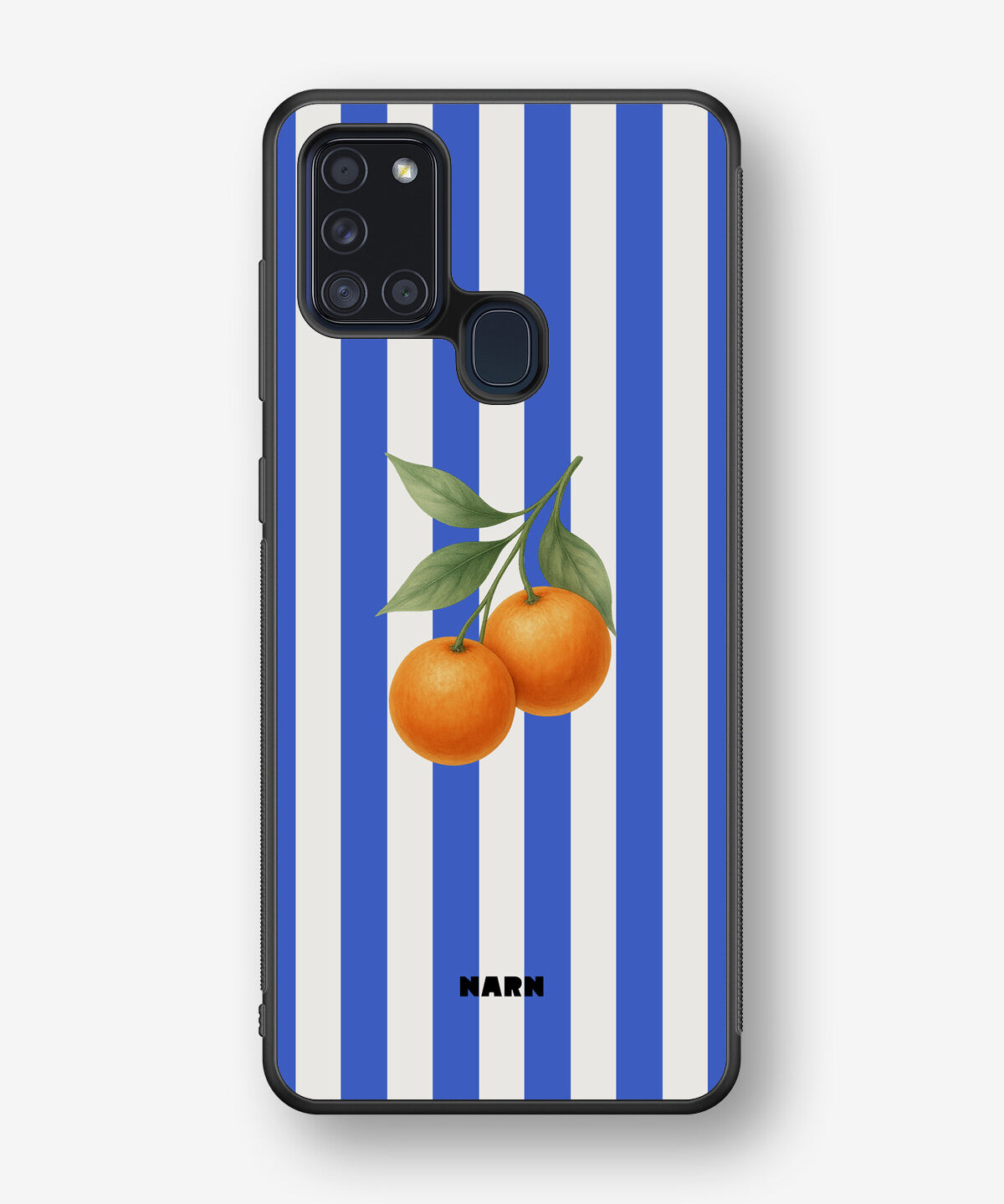 Samsung Galaxy A21s Hard Case – Orange Stripes - View 1