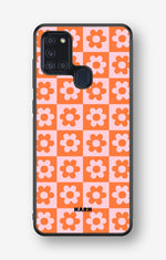 Samsung Galaxy A21s Hard Case – Peach Petals - View 1