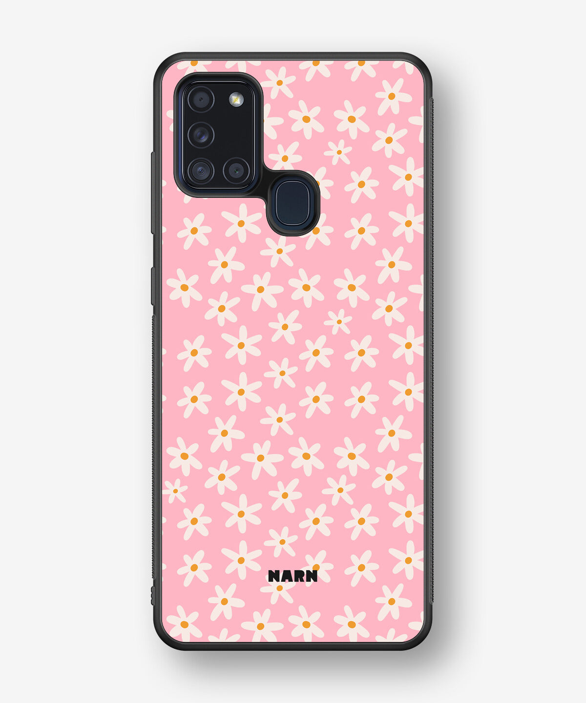 Samsung Galaxy A21s Hard Case – Pink Daisy - View 1