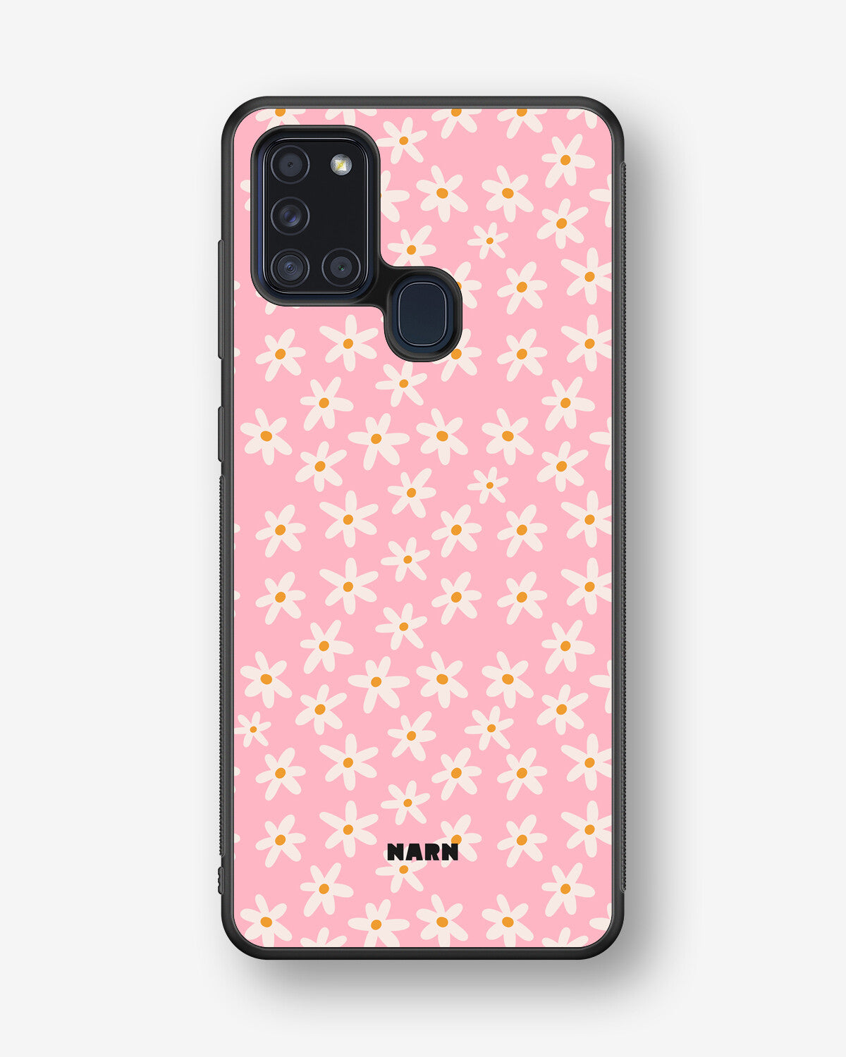Samsung Galaxy A21s Hard Case – Pink Daisy - View 1