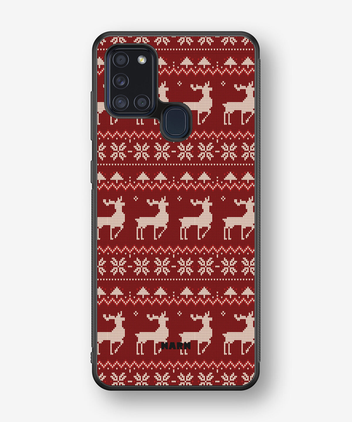 Samsung Galaxy A21s Hard Case – Reindeer Knit - View 1