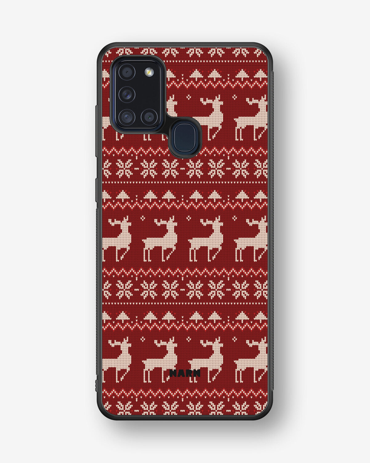 Samsung Galaxy A21s Hard Case – Reindeer Knit - View 1