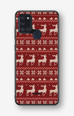 Samsung Galaxy A21s Hard Case – Reindeer Knit - View 1