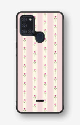 Samsung Galaxy A21s Hard Case – Rose Lines - View 1