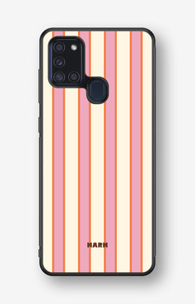 Samsung Galaxy A21s Hard Case – Sweet Stripe - View 1