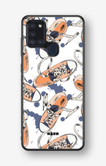 Samsung Galaxy A21s Hard Case – Apricot Sneakers - View 1