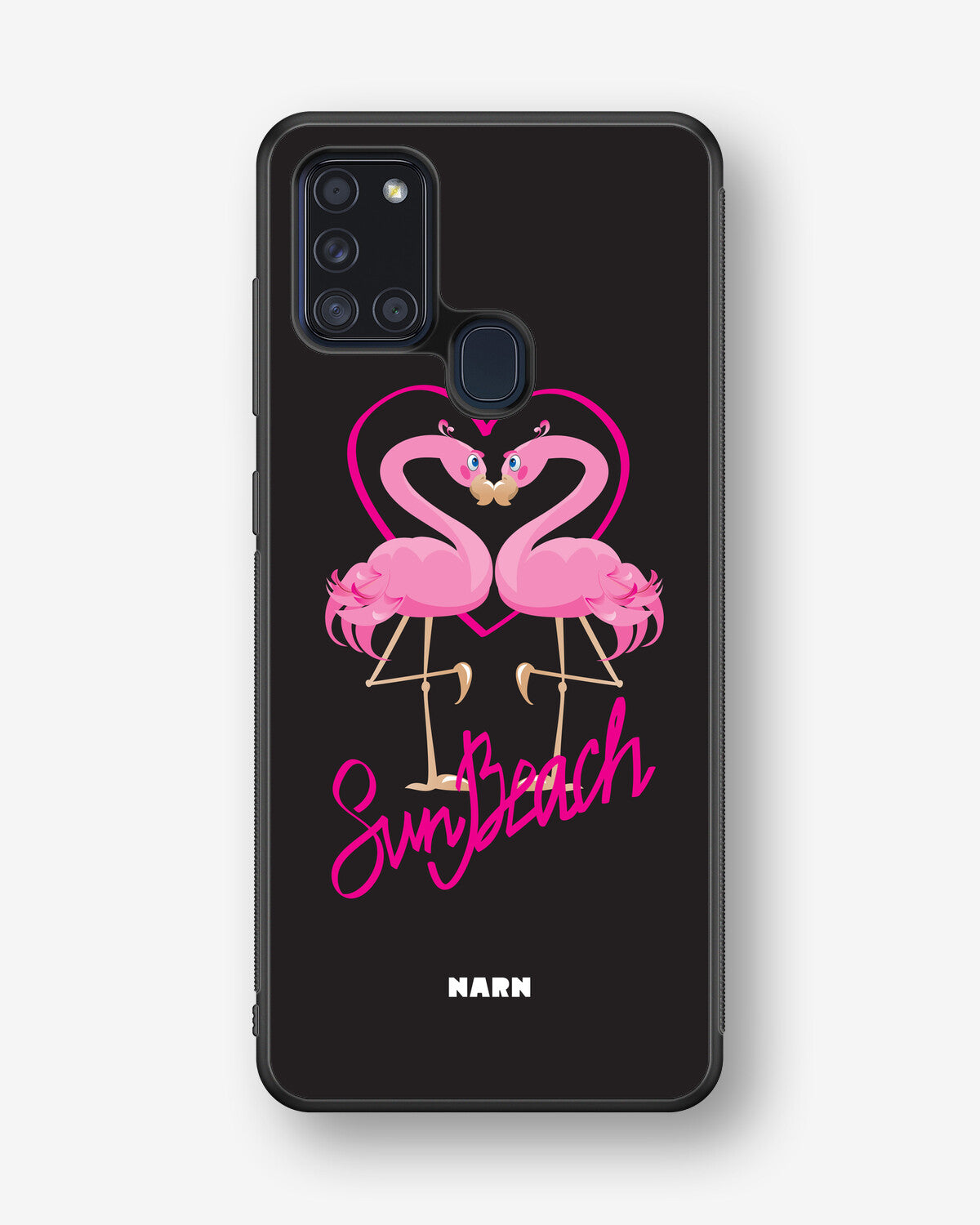 Samsung Galaxy A21s Hard Case – Beach Flamingo - View 1