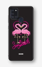 Samsung Galaxy A21s Hard Case – Beach Flamingo - View 1