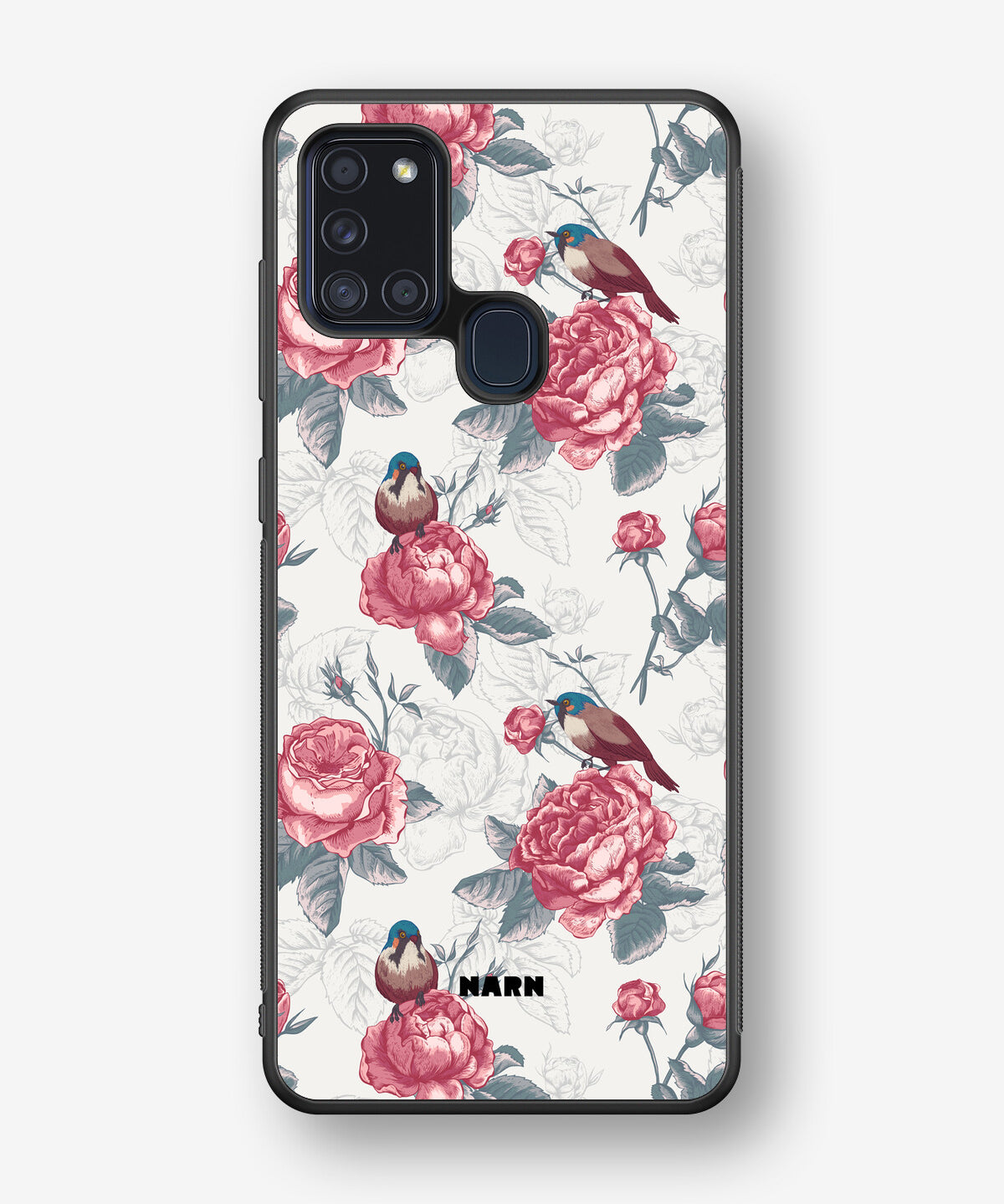 Samsung Galaxy A21s Hard Case – Birds Among Roses - View 1