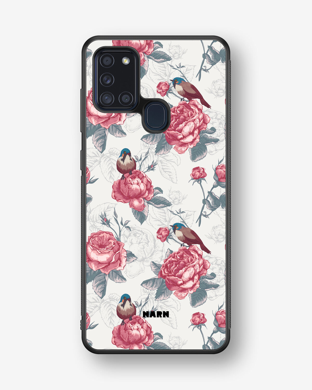 Samsung Galaxy A21s Hard Case – Birds Among Roses - View 1