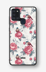 Samsung Galaxy A21s Hard Case – Birds Among Roses - View 1
