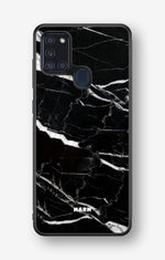 Samsung Galaxy A21s Hard Case – Black Marble - View 1