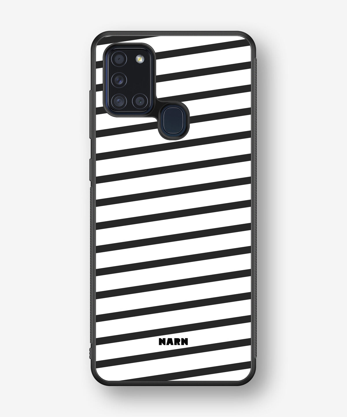 Samsung Galaxy A21s Hard Case – Black Stripes - View 1