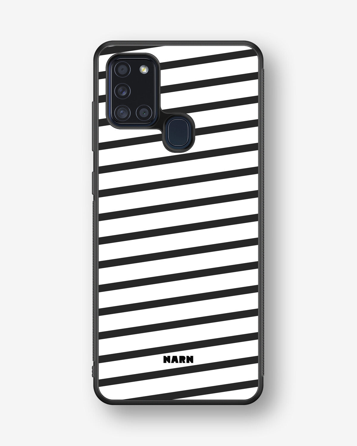Samsung Galaxy A21s Hard Case – Black Stripes - View 1