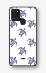 Samsung Galaxy A21s Hard Case – Blue Turtles - View 1