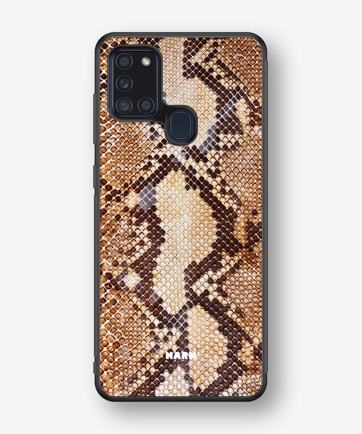 Samsung Galaxy A21s Hard Case – Brown Snakeskin - View 1