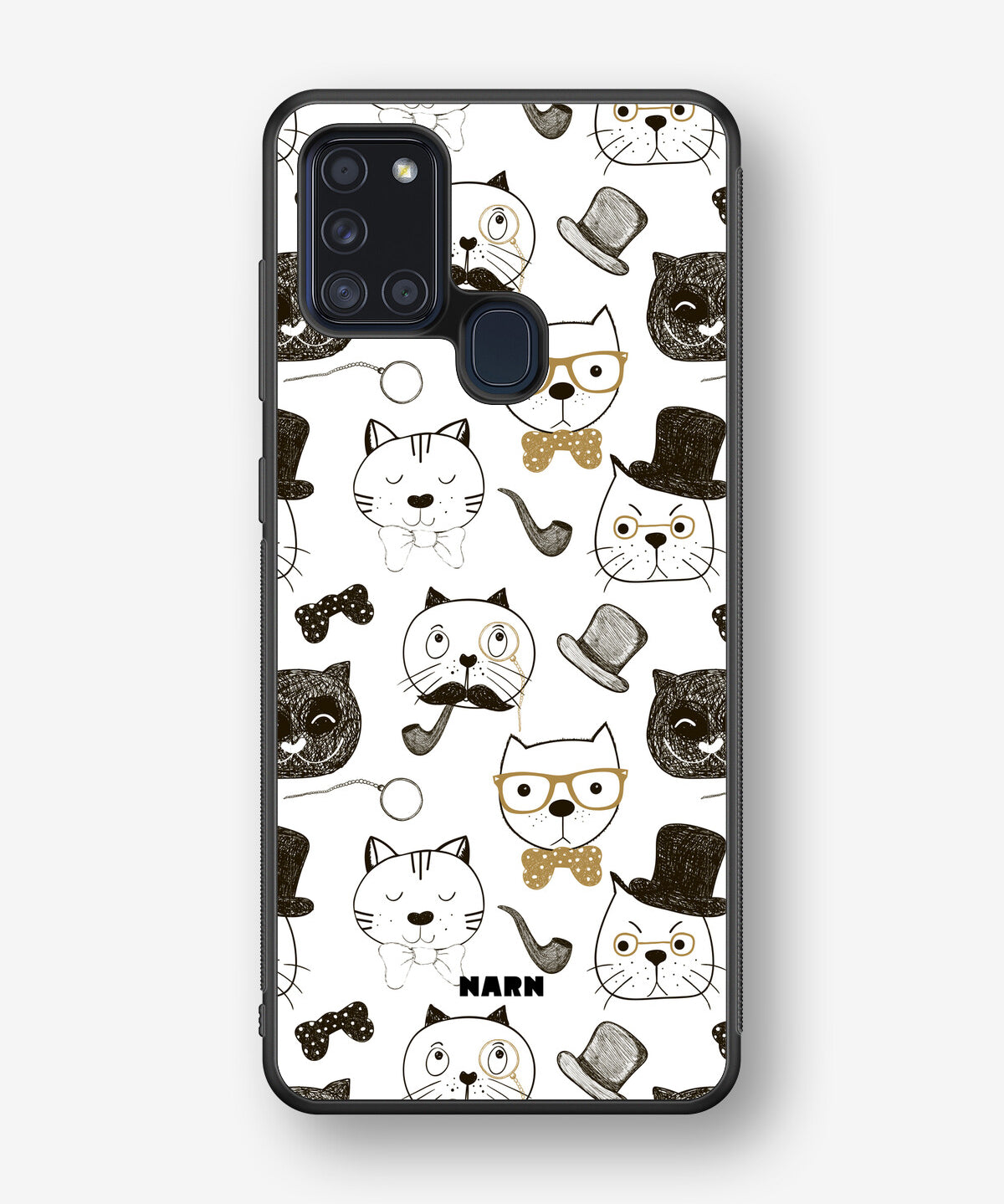 Samsung Galaxy A21s Hard Case – Cartoon Cats - View 1