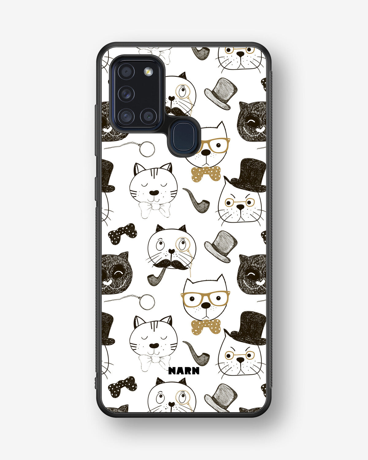 Samsung Galaxy A21s Hard Case – Cartoon Cats - View 1