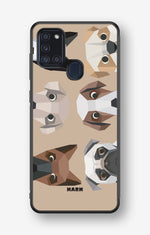 Samsung Galaxy A21s Hard Case – Cute Dogs - View 1