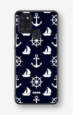 Samsung Galaxy A21s Hard Case – Deep Blue Voyage - View 1