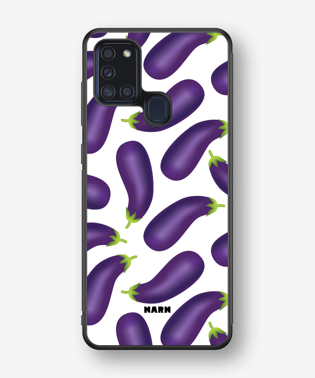 Samsung Galaxy A21s Hard Case – Eggplant Pattern - View 1