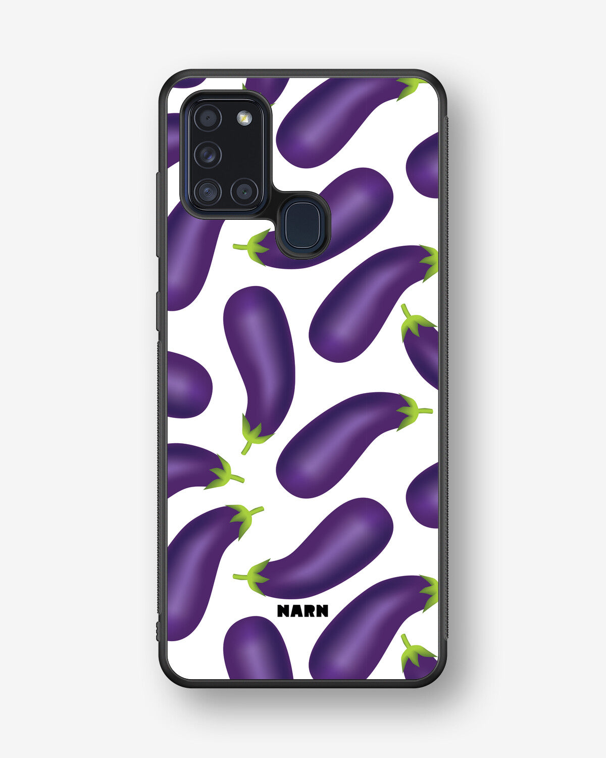 Samsung Galaxy A21s Hard Case – Eggplant Pattern - View 1