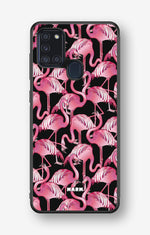 Samsung Galaxy A21s Hard Case – Flamingos - View 1
