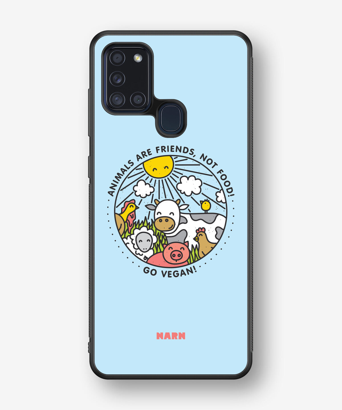 Samsung Galaxy A21s Hard Case – Friends, Not Food - View 1