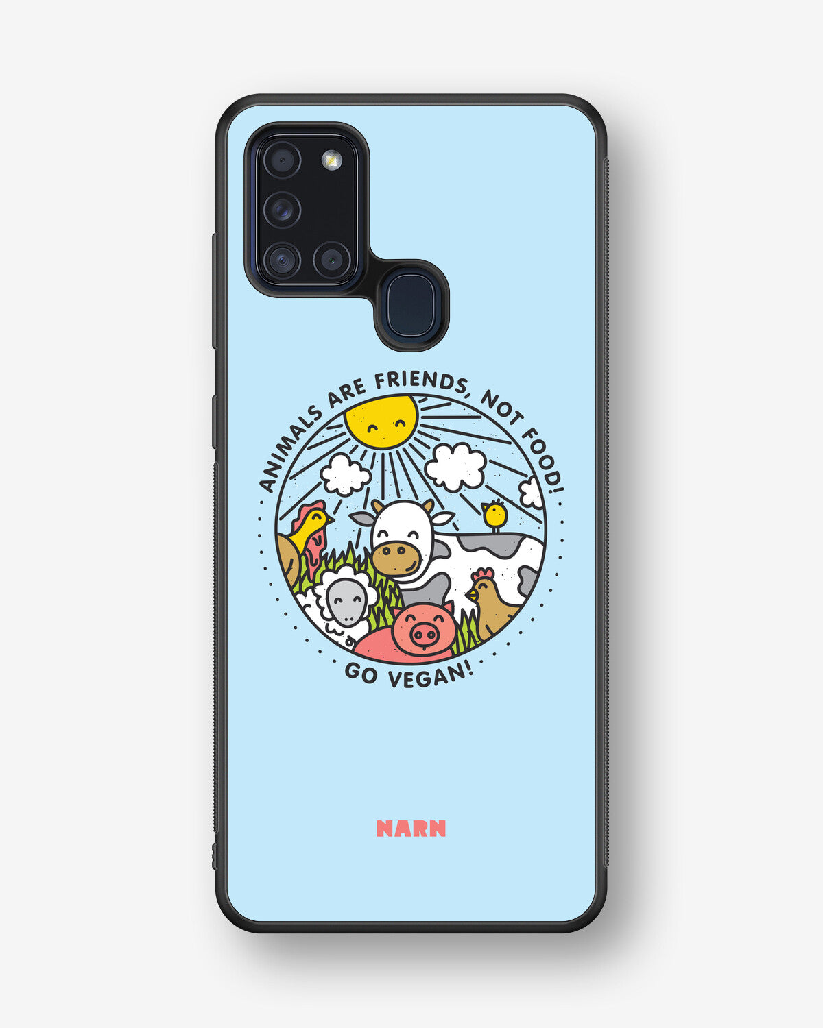 Samsung Galaxy A21s Hard Case – Friends, Not Food - View 1