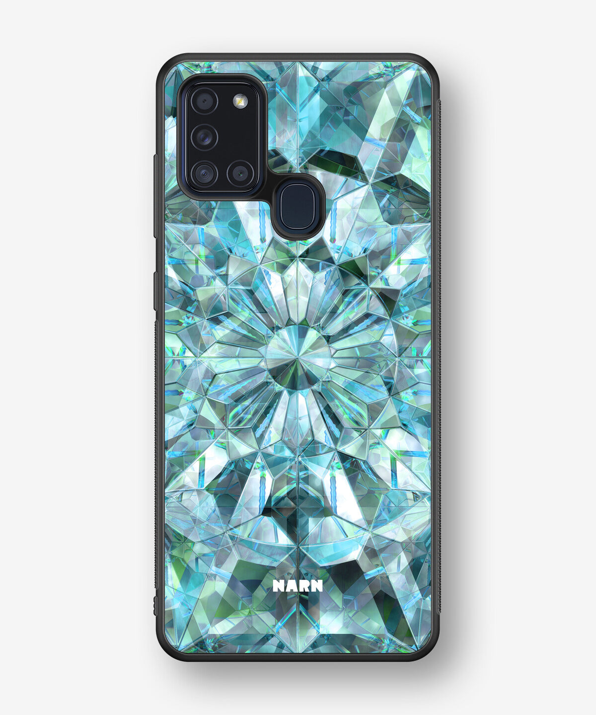 Samsung Galaxy A21s Hard Case – Green Crystals - View 1