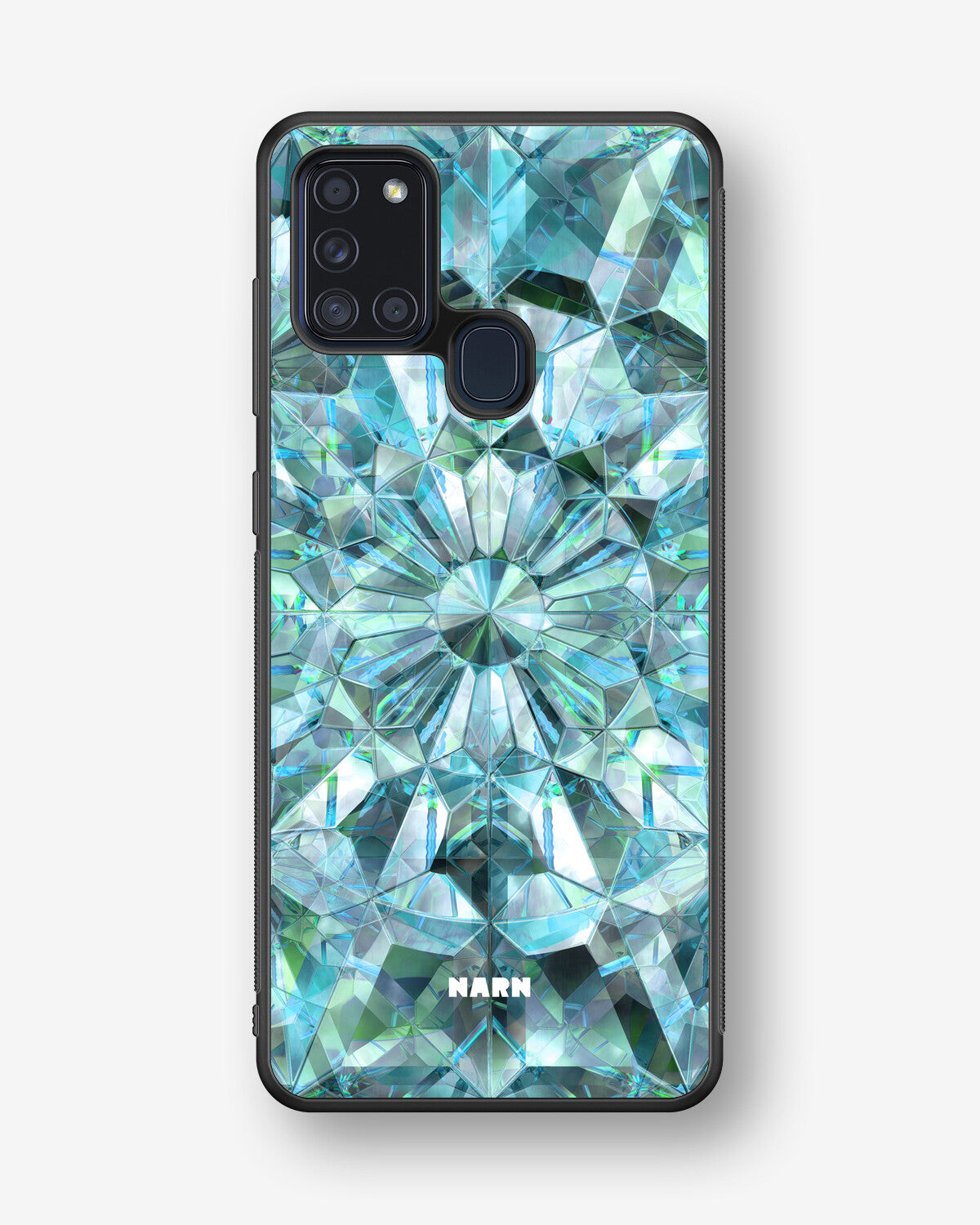 Samsung Galaxy A21s Hard Case – Green Crystals - View 1