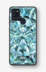 Samsung Galaxy A21s Hard Case – Green Crystals - View 1