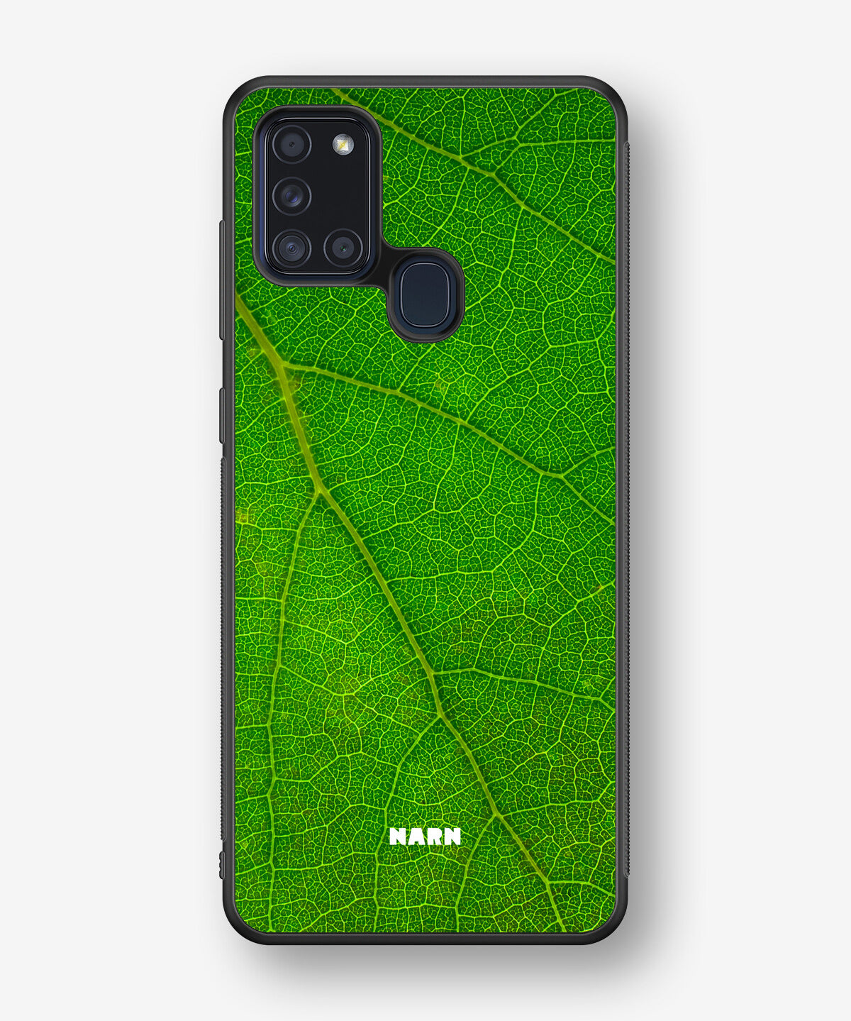 Samsung Galaxy A21s Hard Case – Green Leafy - View 1