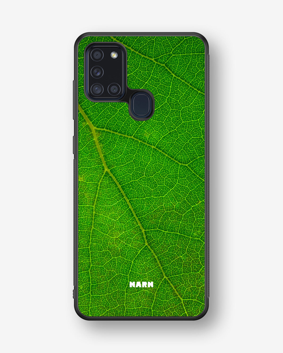 Samsung Galaxy A21s Hard Case – Green Leafy - View 1