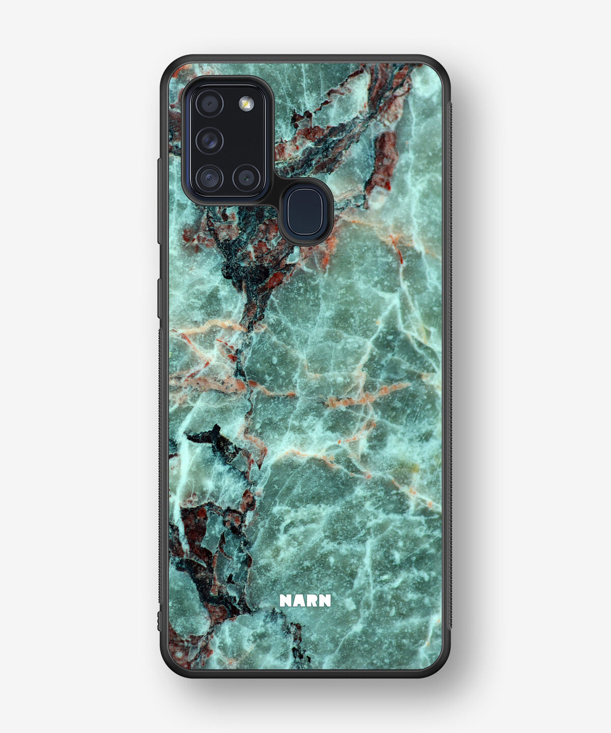 Samsung Galaxy A21s Hard Case – Green Marble - View 1