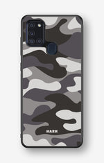 Samsung Galaxy A21s Hard Case – Grey Camo - View 1
