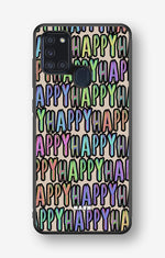 Samsung Galaxy A21s Hard Case – Happy - View 1