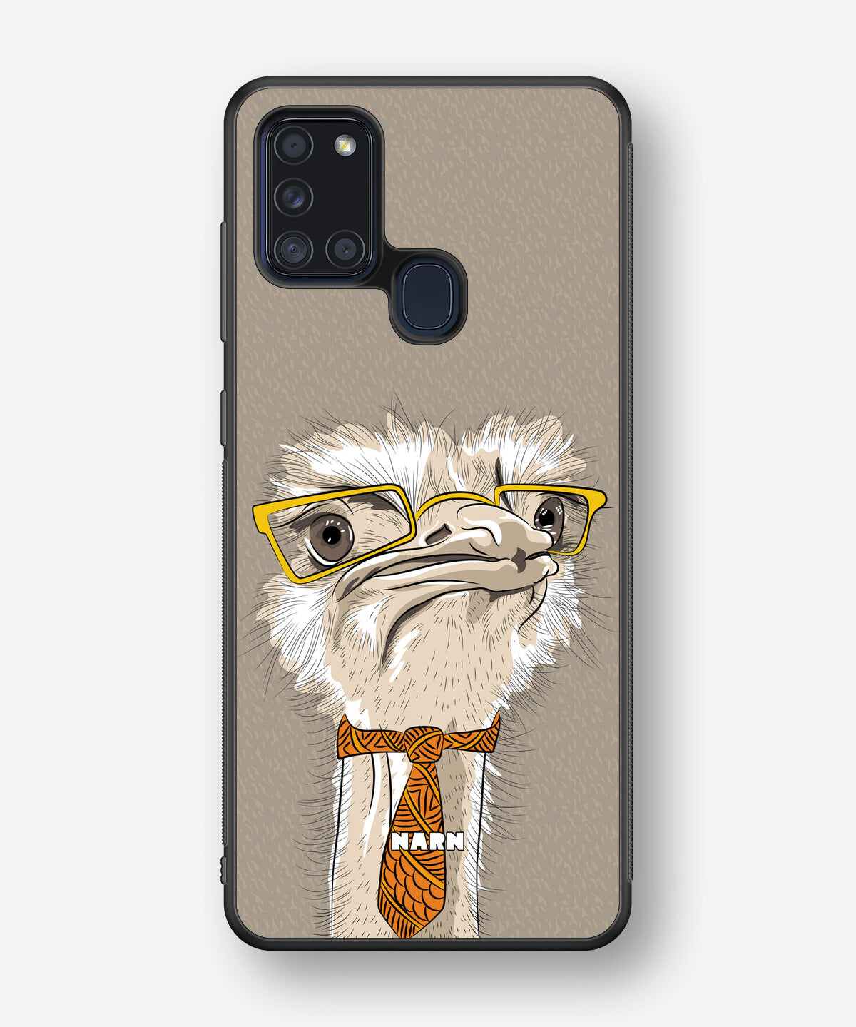 Samsung Galaxy A21s Hard Case – Hipster Ostrich - View 1