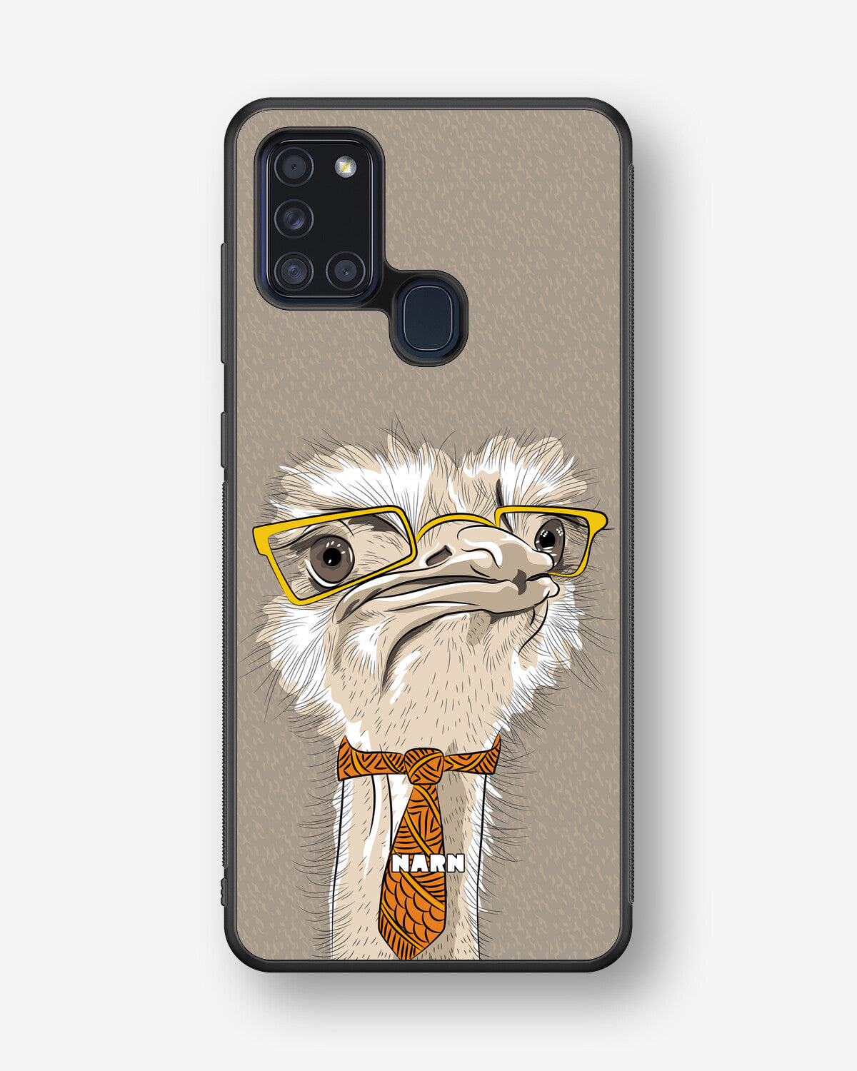 Samsung Galaxy A21s Hard Case – Hipster Ostrich - View 1