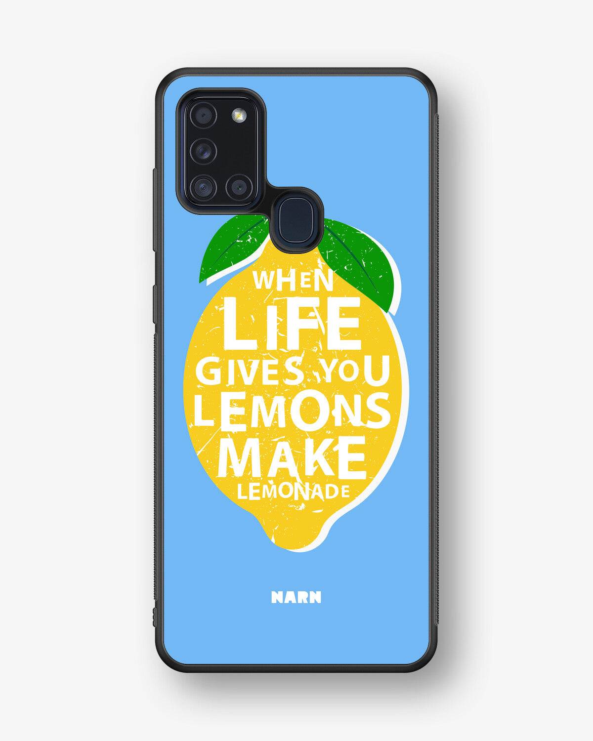 Samsung Galaxy A21s Hard Case – Lemon Quote - View 1