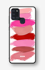 Samsung Galaxy A21s Hard Case – Lipstick Smears - View 1