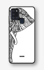 Samsung Galaxy A21s Hard Case – Mandala Elephant - View 1