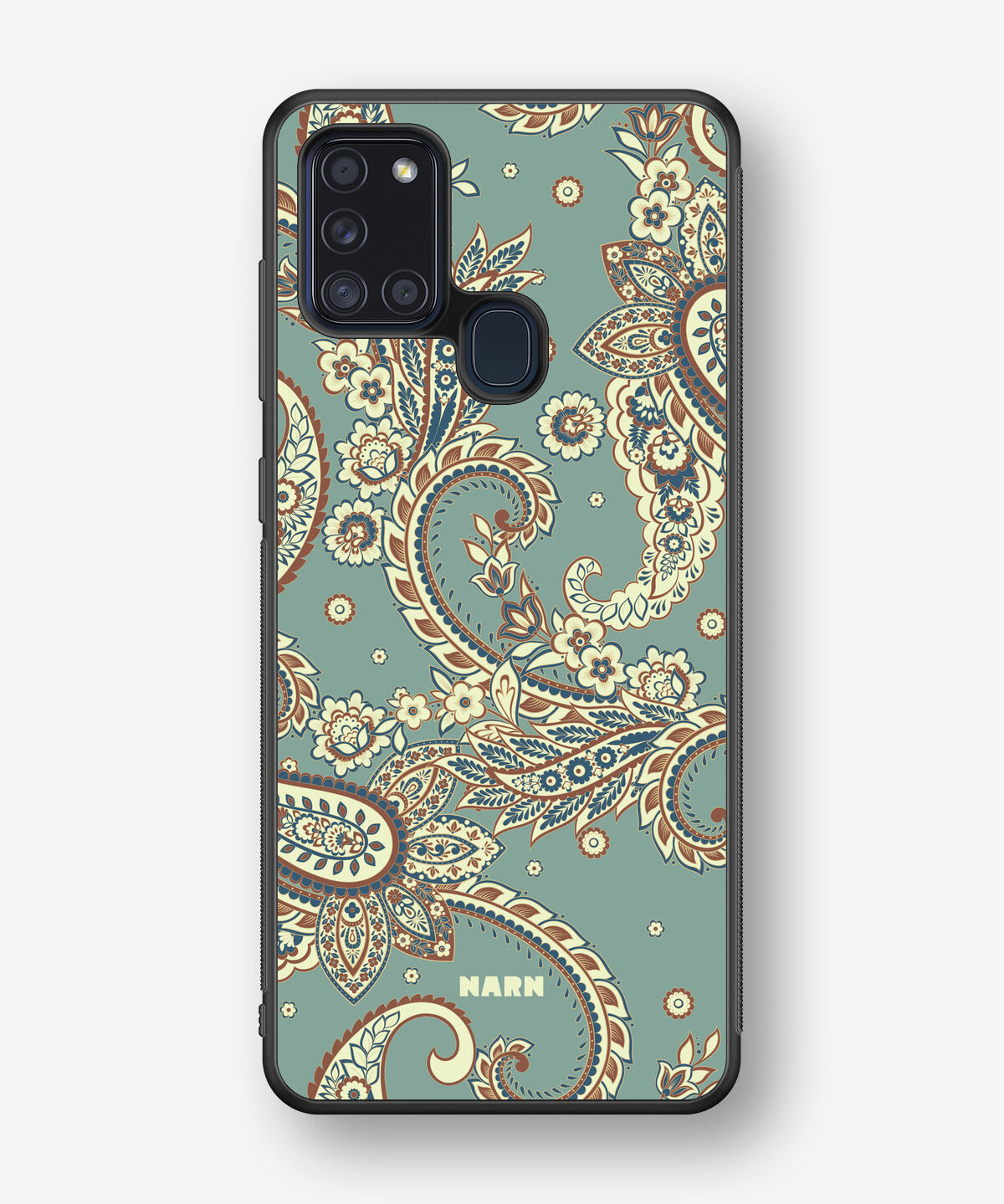 Samsung Galaxy A21s Hard Case – Paisley Green - View 1